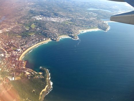 The coast from the plane