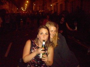 Blowing into my huge bottle of Peroni Blowing into my huge bottle of Peroni