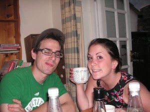 Me & Dave having a civilised drink Me & Dave having a civilised drink
